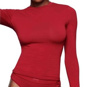 Skims cotton jersey long sleeve shirt
